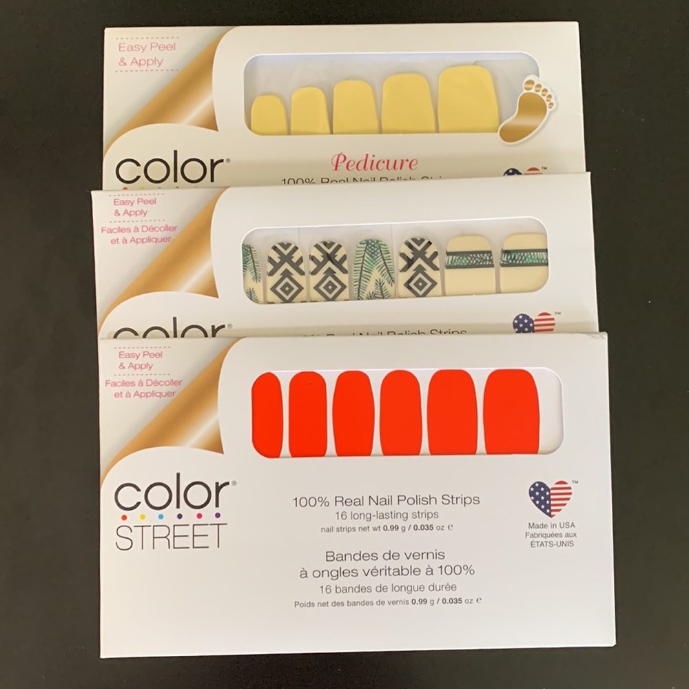 Color Street Orange and Black Party Nail Strips